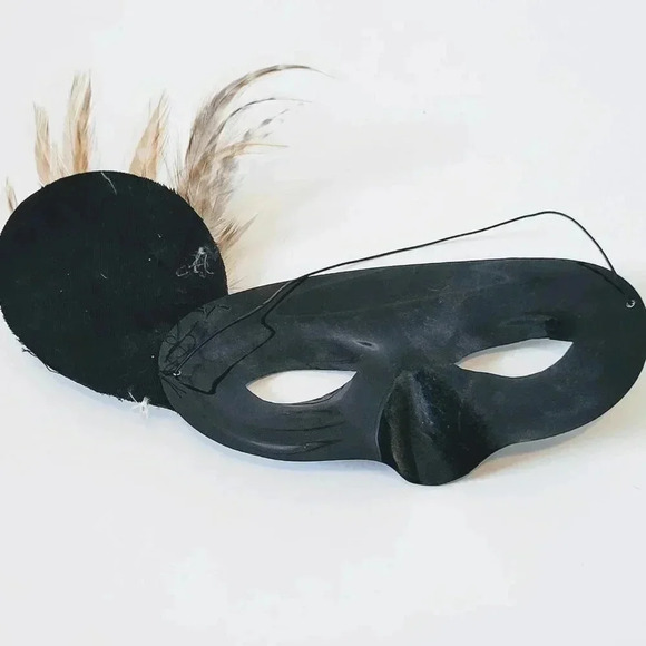 Masquerade Ball Mask Women's Handmade Decorated - Picture 3 of 3